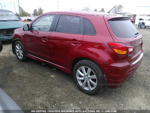 JA4AP4AU9CZ011050 - 2012 MITSUBISHI OUTLANDER SPORT SE RED photo 3