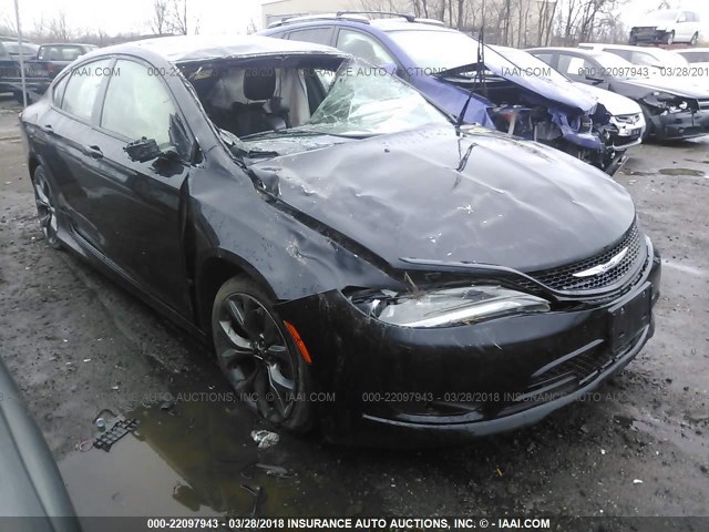 1C3CCCBG9FN516292 - 2015 CHRYSLER 200 S BLACK photo 1