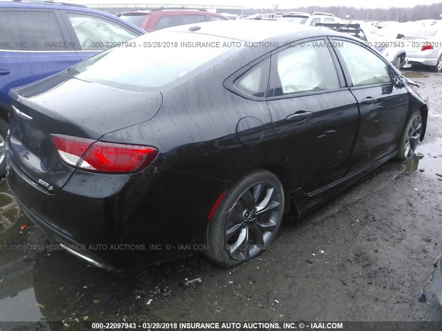 1C3CCCBG9FN516292 - 2015 CHRYSLER 200 S 黑色 照片 4