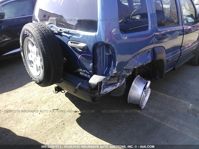 1J4GL48KX6W161264 - 2006 JEEP LIBERTY SPORT 蓝色 照片 6
