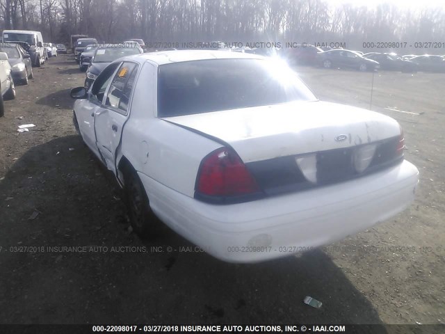 2FAFP71W05X145331 - 2005 FORD CROWN VICTORIA POLICE INTERCEPTOR WHITE photo 3