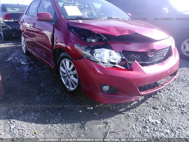 2T1BU4EE2AC466805 - 2010 TOYOTA COROLLA S/LE/XLE RED photo 1