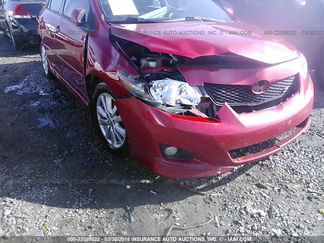 2T1BU4EE2AC466805 - 2010 TOYOTA COROLLA S/LE/XLE RED photo 6