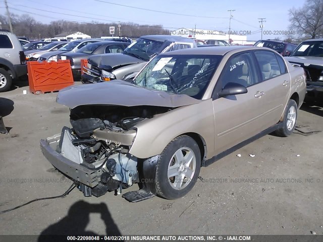 1G1ZT528X5F261468 - 2005 CHEVROLET MALIBU LS ოქროსფერი ფოტო 2