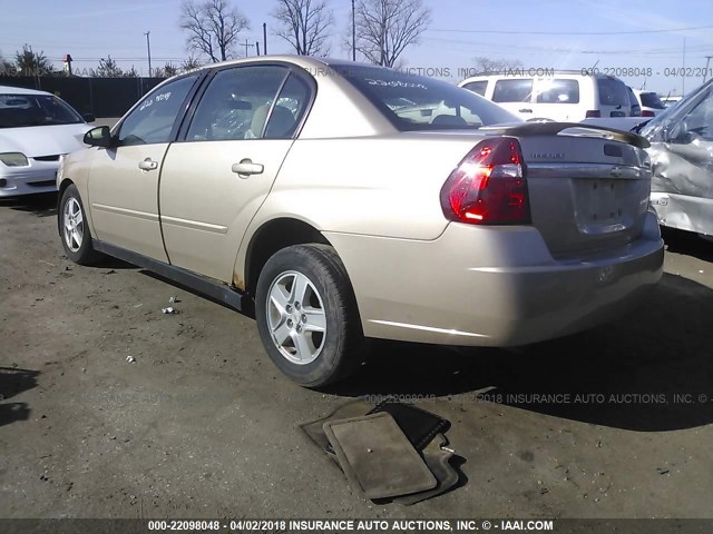 1G1ZT528X5F261468 - 2005 CHEVROLET MALIBU LS ოქროსფერი ფოტო 3
