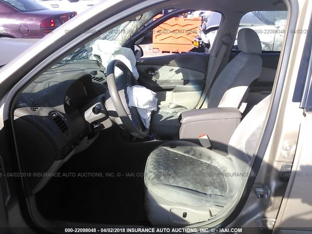 1G1ZT528X5F261468 - 2005 CHEVROLET MALIBU LS ოქროსფერი ფოტო 5