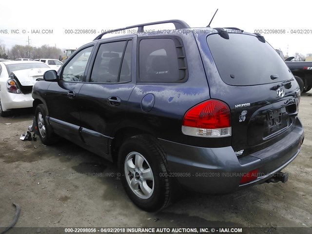 KM8SC13DX5U935719 - 2005 HYUNDAI SANTA FE GLS/LX BLUE photo 3