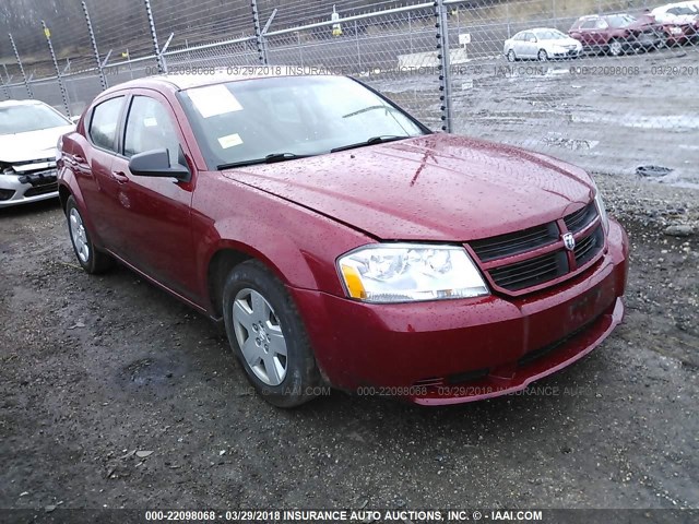 1B3CC4FB4AN222762 - 2010 DODGE AVENGER SXT RED photo 1