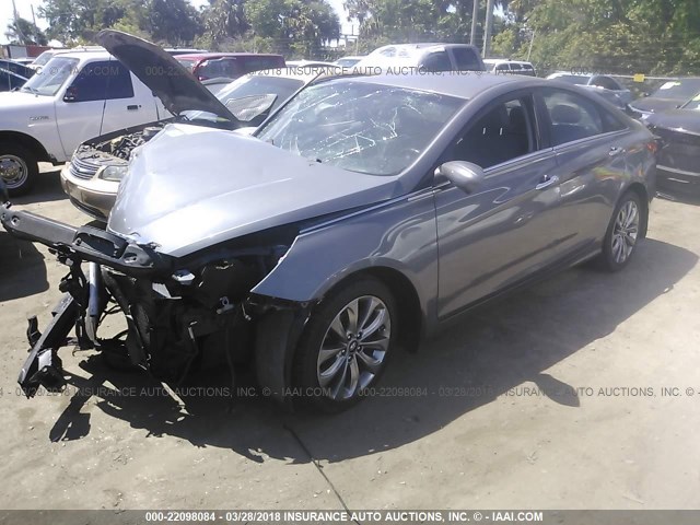 5NPEC4AC5DH652411 - 2013 HYUNDAI SONATA SE/LIMITED GRAY photo 2