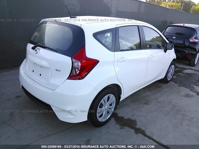 3N1CE2CP6JL364854 - 2018 NISSAN VERSA NOTE S/S PLUS/SV/SL/SR WHITE photo 4