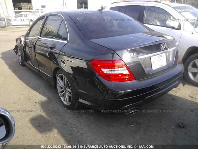 WDDGF8AB0DA782706 - 2013 MERCEDES-BENZ C 300 4MATIC BLACK photo 3