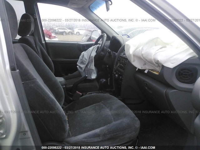 KM8SC13D62U267428 - 2002 HYUNDAI SANTA FE GLS/LX SILVER photo 5