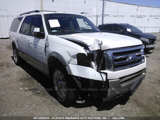 1FMJK1H59BEF22230 - 2011 FORD EXPEDITION EL XLT/EL KING RANCH WHITE photo 1