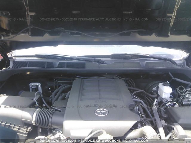 5TFRM5F10GX108855 - 2016 TOYOTA TUNDRA DOUBLE CAB SR/SR5 BLACK photo 10