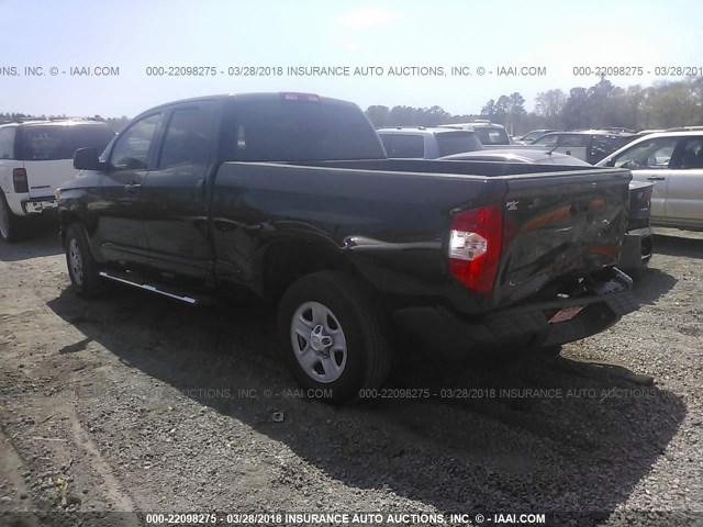 5TFRM5F10GX108855 - 2016 TOYOTA TUNDRA DOUBLE CAB SR/SR5 BLACK photo 3