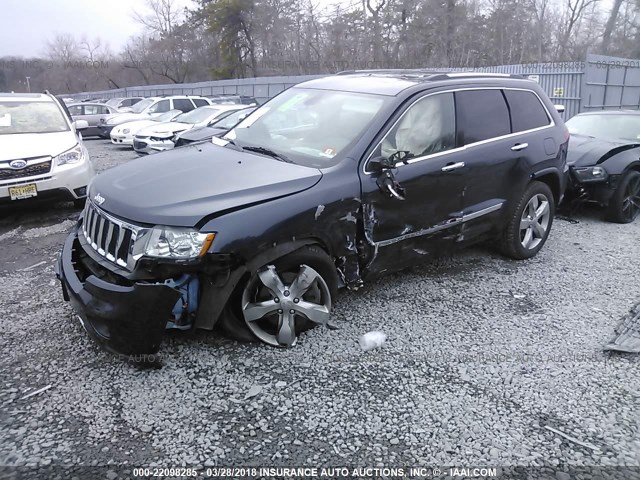 1C4RJFBT1DC563917 - 2013 JEEP GRAND CHEROKEE LIMITED BLUE photo 2