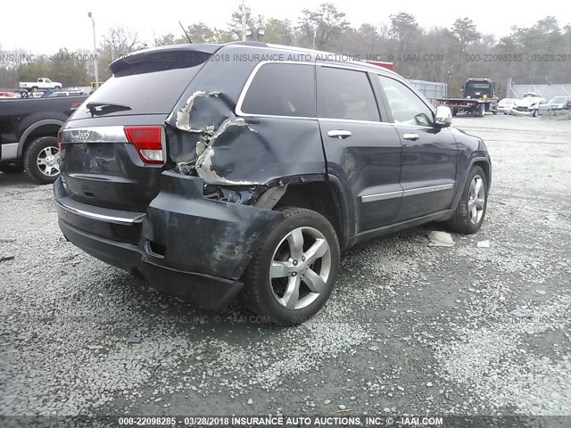 1C4RJFBT1DC563917 - 2013 JEEP GRAND CHEROKEE LIMITED BLUE photo 4