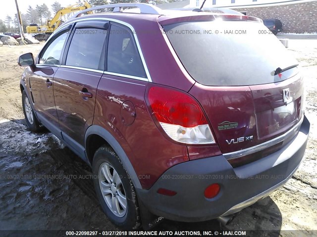 3GSDL43N38S556903 - 2008 SATURN VUE XE RED photo 3