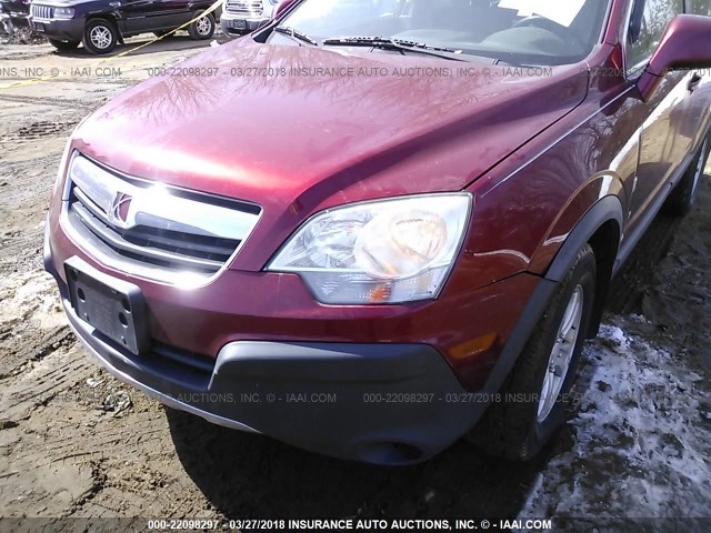 3GSDL43N38S556903 - 2008 SATURN VUE XE RED photo 6