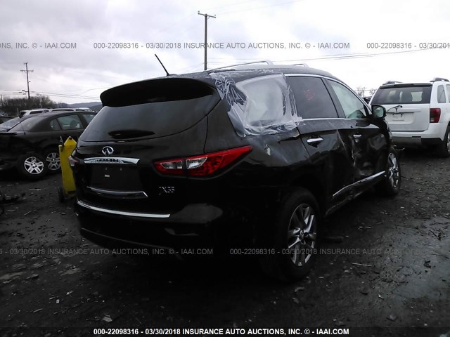 5N1AL0MM2DC334877 - 2013 INFINITI JX35 BLACK photo 4