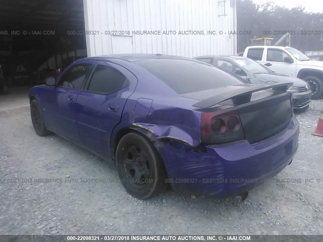 2B3KA53H87H827255 - 2007 DODGE CHARGER R/T PURPLE photo 3