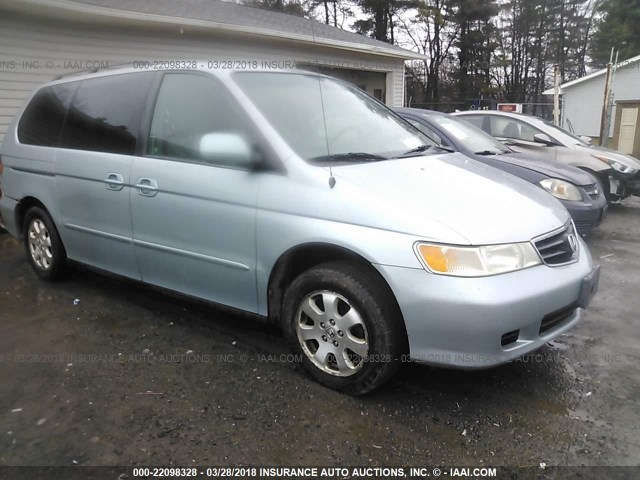 2HKRL18612H581933 - 2002 HONDA ODYSSEY EX Light Blue photo 1