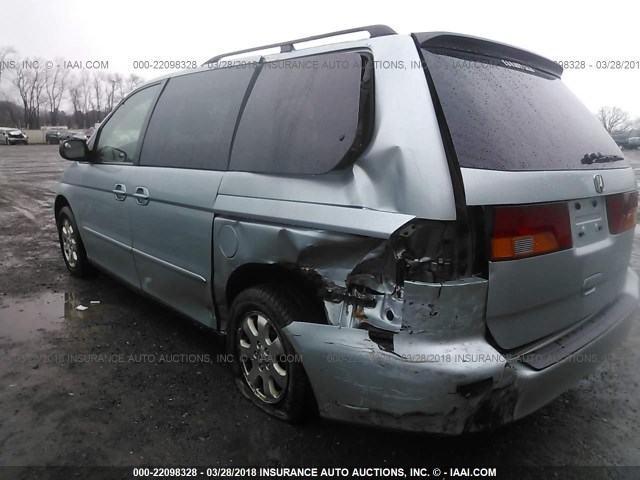 2HKRL18612H581933 - 2002 HONDA ODYSSEY EX Light Blue photo 6