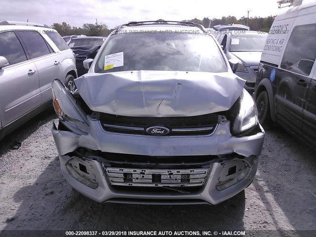 1FMCU0HXXDUA84552 - 2013 FORD ESCAPE SEL SILVER photo 6