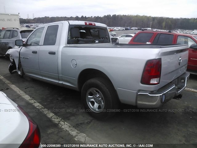 1C6RD6FP6CS242519 - 2012 DODGE RAM 1500 ST SILVER photo 3