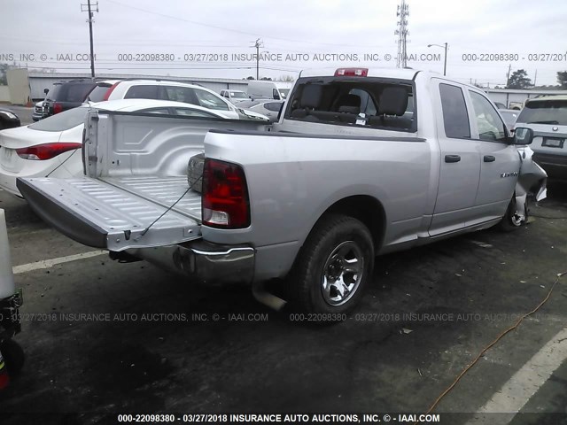 1C6RD6FP6CS242519 - 2012 DODGE RAM 1500 ST SILVER photo 4