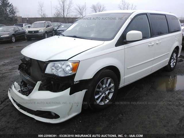 2C4RDGEG3CR389298 - 2012 DODGE GRAND CARAVAN R/T WHITE photo 2