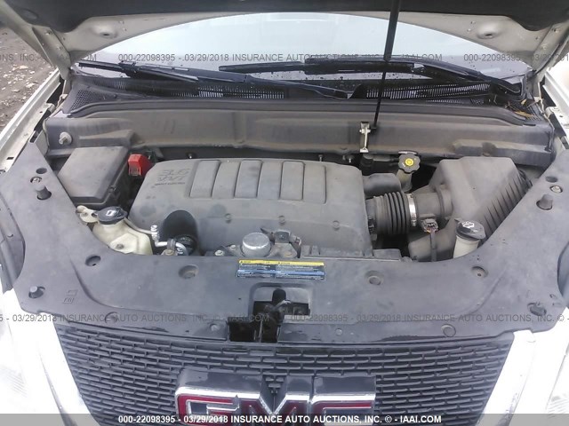 1GKEV23D69J103338 - 2009 GMC ACADIA SLT-1 Weiß Foto 10