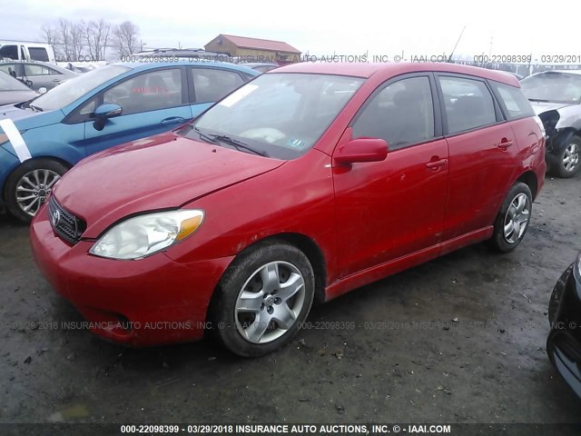 2T1KR32EX7C667344 - 2007 TOYOTA COROLLA MATRIX XR RED photo 2