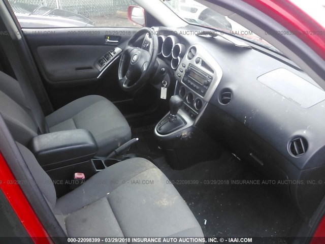 2T1KR32EX7C667344 - 2007 TOYOTA COROLLA MATRIX XR RED photo 5