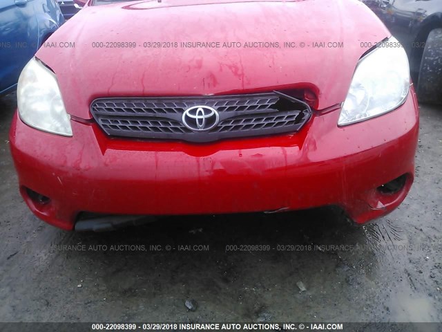 2T1KR32EX7C667344 - 2007 TOYOTA COROLLA MATRIX XR RED photo 6