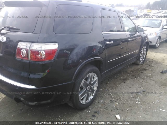 1GKKRTED2CJ214633 - 2012 GMC ACADIA DENALI BLACK photo 4