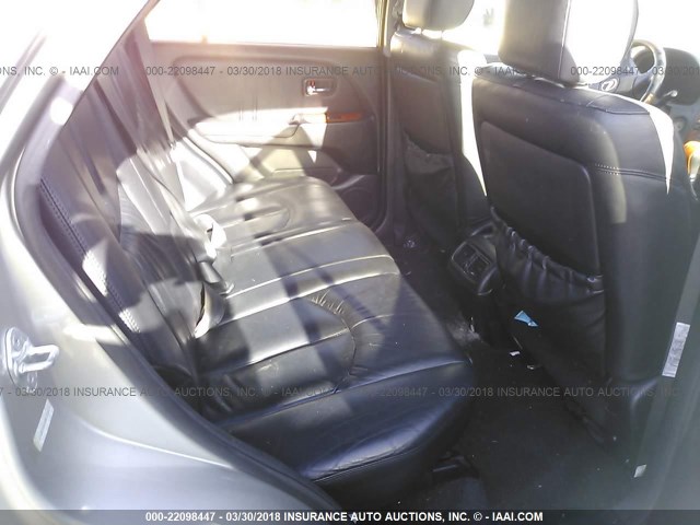 JTJGF10UX20134813 - 2002 LEXUS RX 300 SILVER photo 8