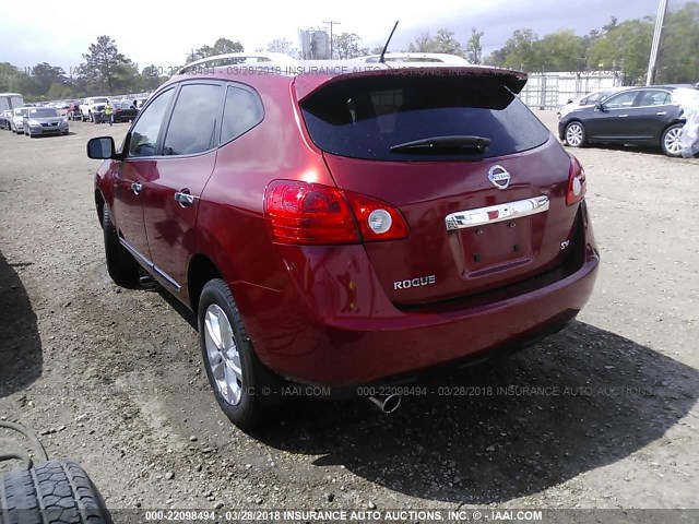 JN8AS5MT0DW030316 - 2013 NISSAN ROGUE S/SV RED photo 3