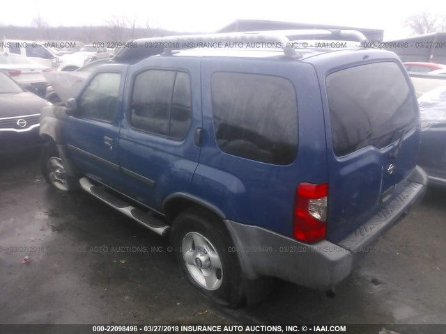 5N1ED28Y21C535777 - 2001 NISSAN XTERRA XE/SE BLUE photo 3