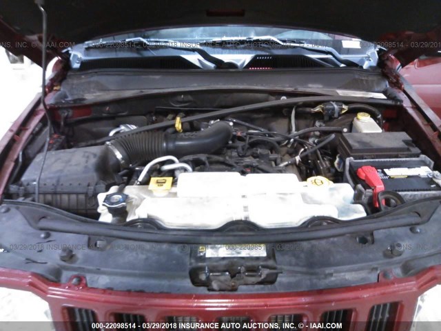 1C4PJMAK4CW199882 - 2012 JEEP LIBERTY SPORT 红色 照片 10