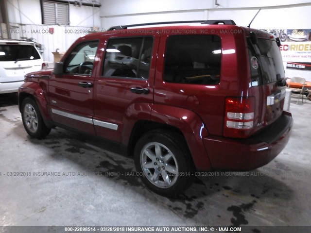 1C4PJMAK4CW199882 - 2012 JEEP LIBERTY SPORT 红色 照片 3