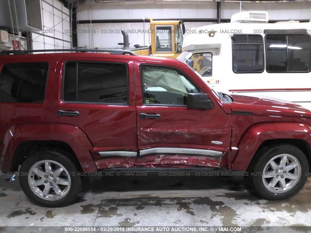 1C4PJMAK4CW199882 - 2012 JEEP LIBERTY SPORT RED photo 6