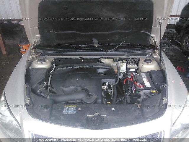 1G1ZA5E08AF105483 - 2010 CHEVROLET MALIBU LS თაფლისფერი ფოტო 10