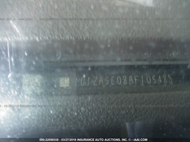 1G1ZA5E08AF105483 - 2010 CHEVROLET MALIBU LS თაფლისფერი ფოტო 9