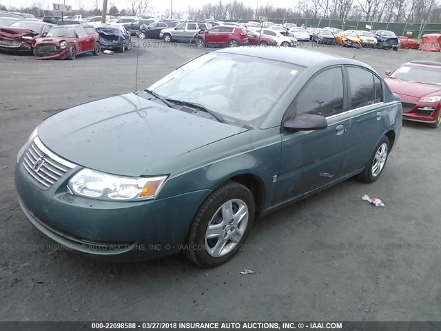 1G8AZ55F17Z201460 - 2007 SATURN ION LEVEL 2 GREEN photo 2