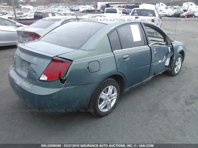 1G8AZ55F17Z201460 - 2007 SATURN ION LEVEL 2 GREEN photo 4