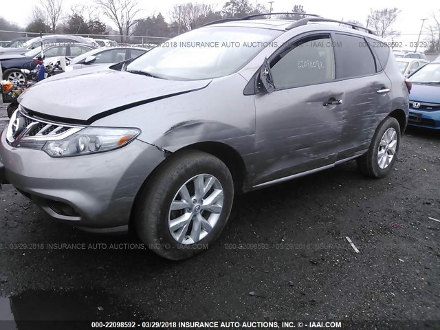 JN8AZ1MW5CW239693 - 2012 NISSAN MURANO S/SL/LE Pewter photo 2