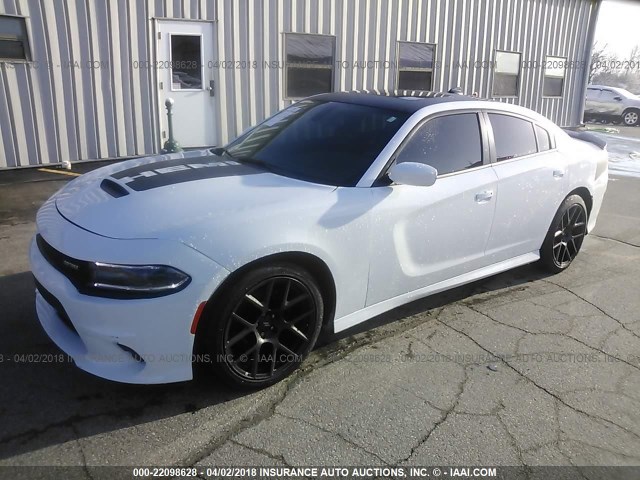 2C3CDXCT9JH156975 - 2018 DODGE CHARGER R/T WHITE photo 2