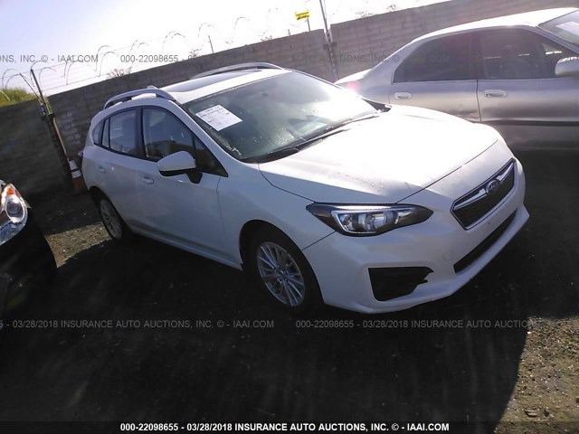 4S3GTAB62H3701128 - 2017 SUBARU IMPREZA PREMIUM WHITE photo 1