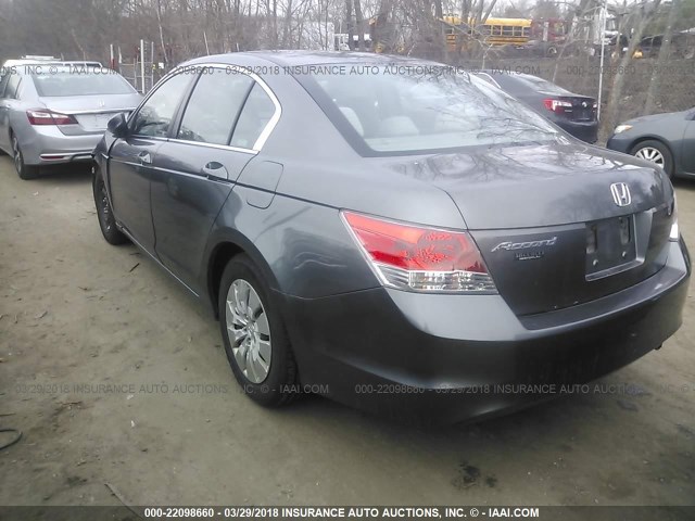 1HGCP26309A044918 - 2009 HONDA ACCORD LX GRAY photo 3